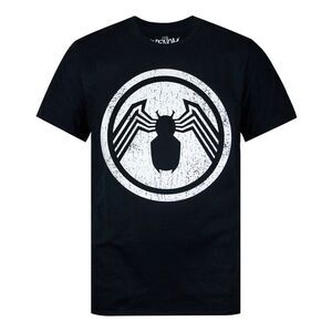 Venom Mens Distressed Logo T-Shirt / Black/White